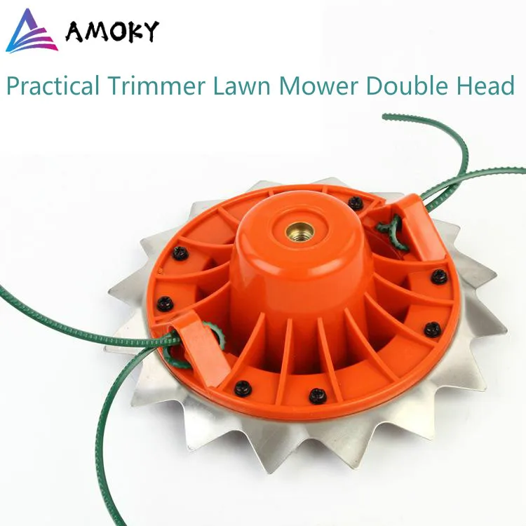 

AMKOY Double Head Grass Cutter Weeding Carbide Brushcutter Electric Garden Trimmer Head Strimmer Mower Blade For Lawn Mower
