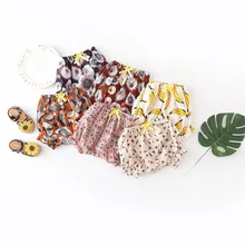 Детские шорты; детская одежда; Новинка; сезон лето; комплект из двух предметов; детская одежда в Корейском стиле; большие Pp брюки для маленьких девочек; hua bao ku; бант