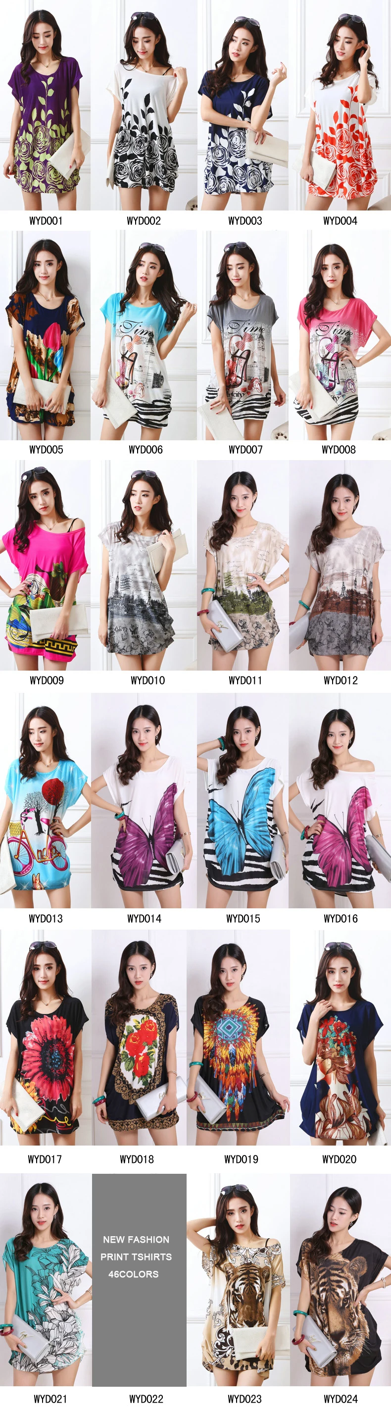 NEW FASHION PRINT WOMEN SHIRTS TOPS