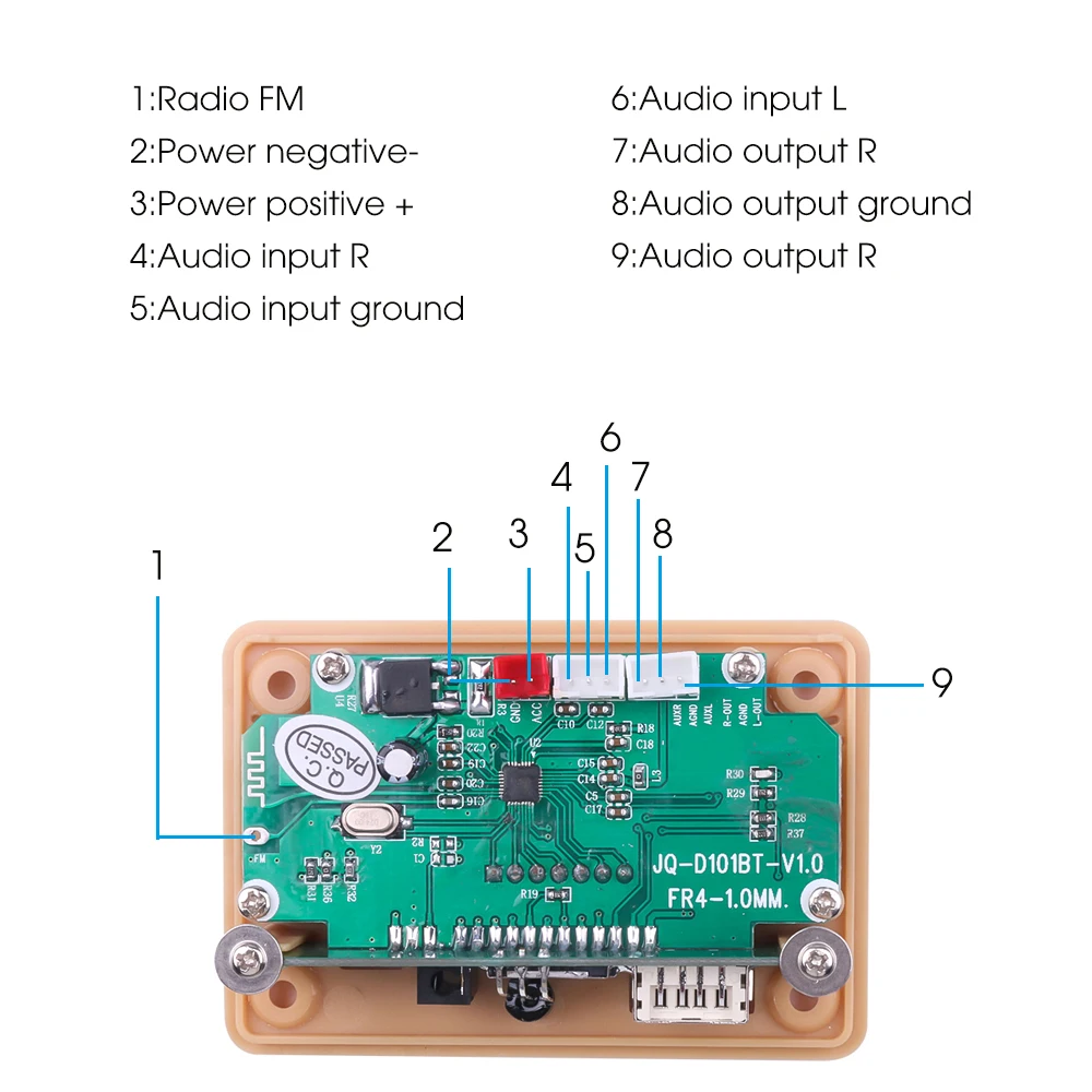 Kebidu 5 v 12v MP3 WMA WAV Decoder Board Bluetooth5.0 Wireless music Audio Module USB TF FM Radio For Car accessories mp3 player bluetooth