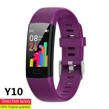 

100% original Y10 fitness tracker smart bracelet 1.14 inch large color screen heart rate monitor blood pressure sleep monitoring