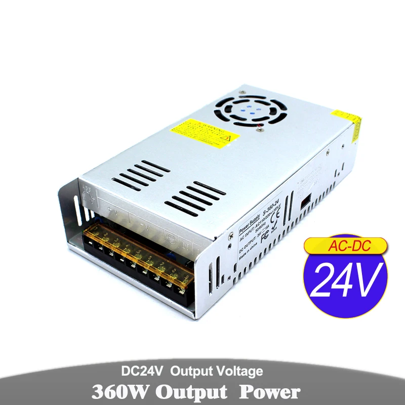Professional DC Power Supply 24V 120W 150W 180W 200W 250W 360W 400W 480W Driver Transformers AC to DC24V SMPS For 3D Printer