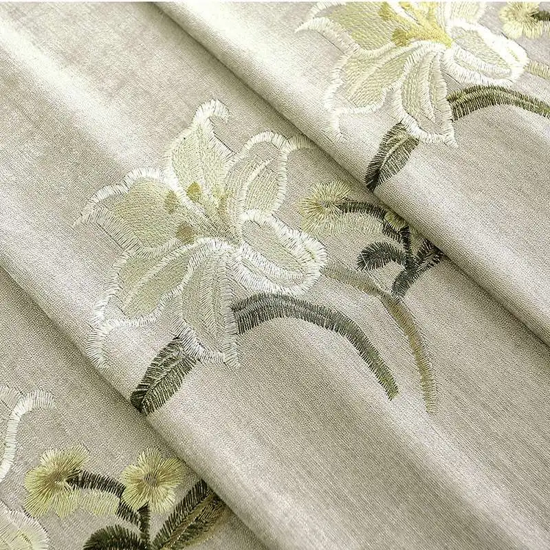 Вышивка шенилл вышитые полузатемненные шторы ткань в европейском стиле и тюль для гостиной виллы спальни S159& 30