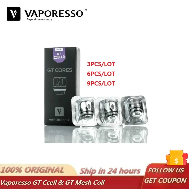 3~ 9 шт Vaporesso GT CCELL атомайзер ядро GT сетка Vape катушка для каскадного бака Vaporesso полярная Броня каскад одна электронная сигарета комплект