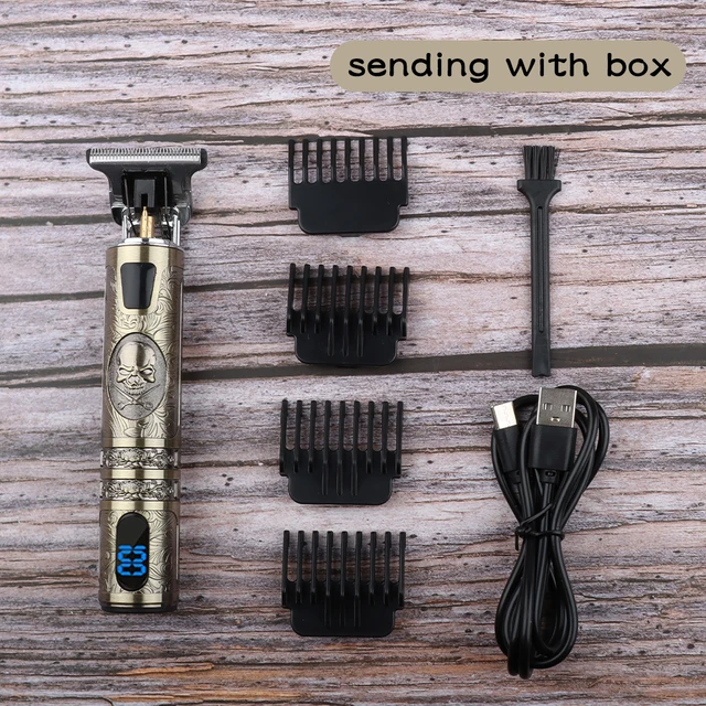 2021  Hair Cutting Machine Electric Hair Clipper Hair Trimmer For Men Rechargeable Electric Shaver Beard Barber For Men Hair Cut SkullLCD