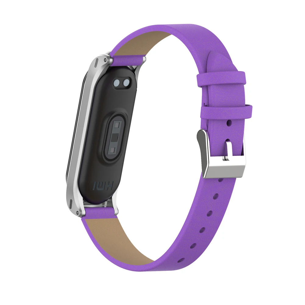 Кожаный ремешок для mi band 4, умный браслет, металлический чехол, PU ремешок для часов, для Xiaomi mi, ремешок, 3 замены, аксессуары для женщин и мужчин
