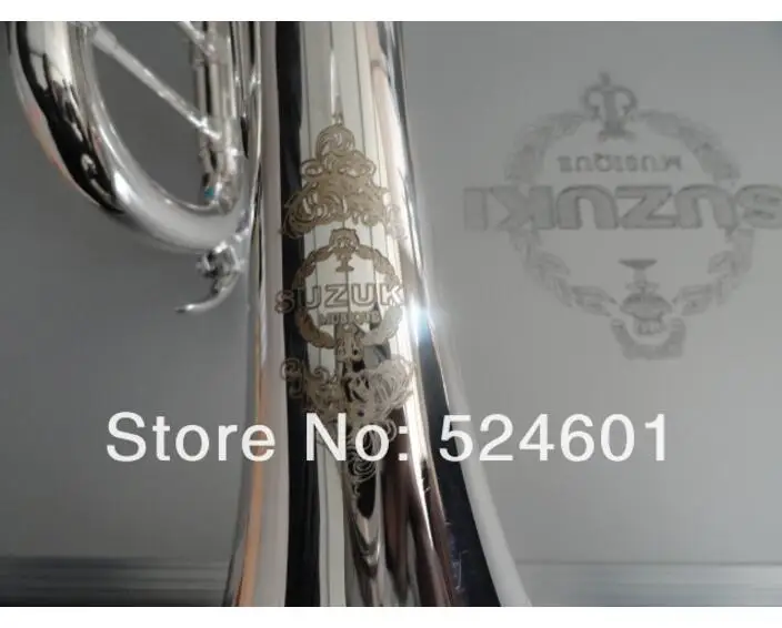 Original SUZUKI Trumpet Small Stainless Steel Silvering Professional 965 Brass Instruments Bb Trumpet TR-200S