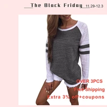 Женские футболки Харадзюку, женские свободные топы в полоску с длинным рукавом, милые футболки для девушек, женская одежда, camiseta