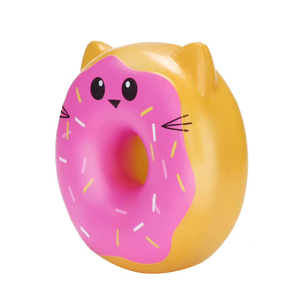 10 см мягкие игрушечные пончики Kitty, медленно растущий крем, ароматические подарки для детей, игрушки для снятия стресса, экологически чистые игрушки