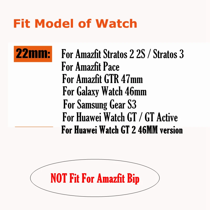22 мм Универсальный силиконовый ремешок для Xiaomi Amazfit Pace/GTR 47 мм/Stratos 2 2S 3 ремешок для huawei Watch GT GT2 Band для Galaxy