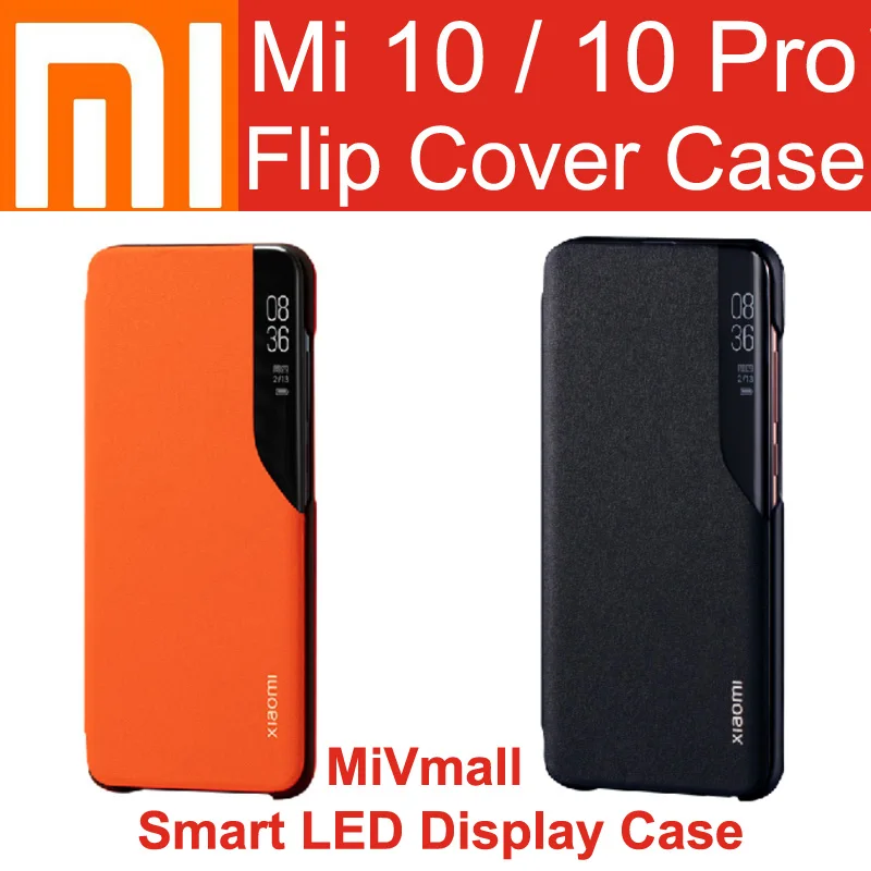 

Xiaomi Mi 10 Pro Flip Case Cover Official Original Mi 10 Smart LED Display Case Wake Up Close for Mi 10 Pro Mi 10