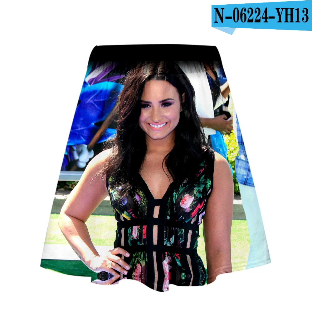Demi Lovato Skirt Harajuku Casual New Style Harajuku Pop Skirts New Sexy Kpop Women Casual Hot Sale Fashion - Цвет: F