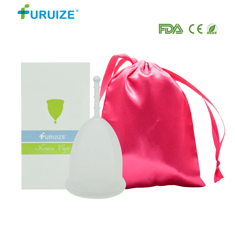 1pcs White-1Bag Быстрая, чашка Глория, менструальная чашка,, медицинский класс, силиконовая чашка, для женской гигиены, Женская чашка, забота о здоровье, менструальная чашка - Цвет: 1pcs White-1Bag