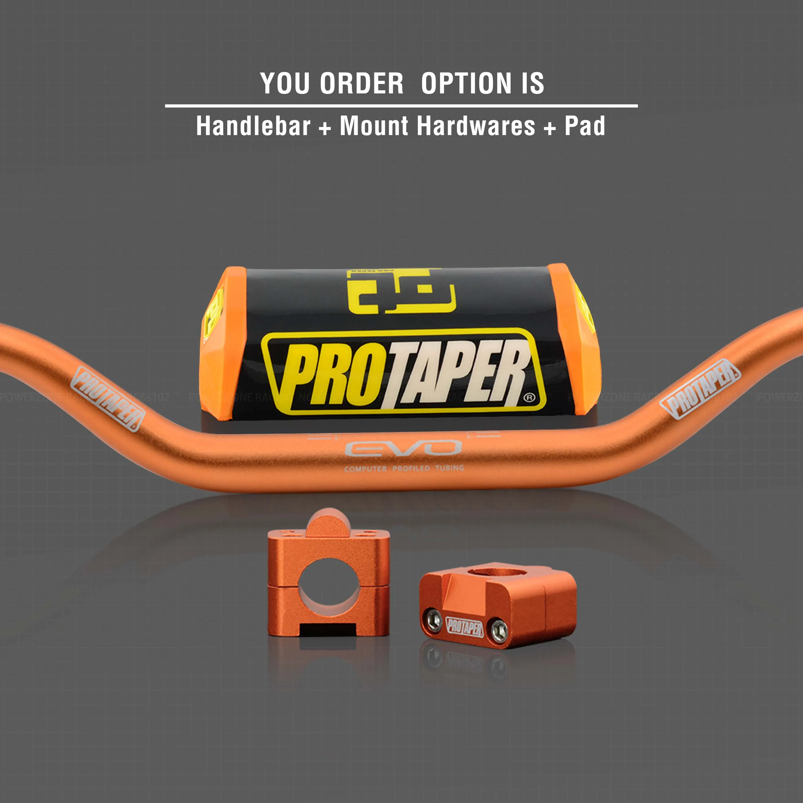 Orange Combo3 Руль для Pro Taper Pack Bar 1-1/" Классическая дверная ручка барные Колодки Ручки Pit Pro Racing Dirt Pit Bike мотоцикл с адаптер cnc - Цвет: Orange Combo3
