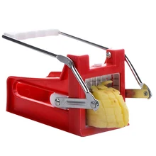 New Potato Cutter Fruit Vegetable French Fry Chopper Tool with 2 Blades Manual Cutter Potato Peeler Tool Kitchen Accessories