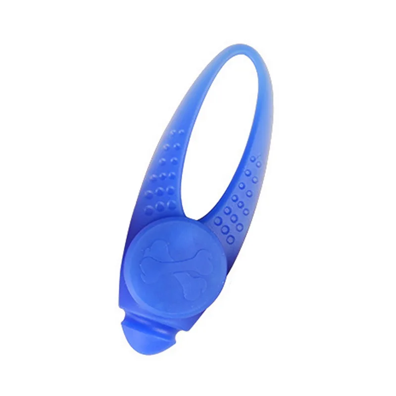 blue Резиновый ошейник с красочными светодиодный свет, с круглой горловиной, для собаки кошки, декор Тедди Чихуахуа аксессуары для ошейника питомца - Цвет: blue