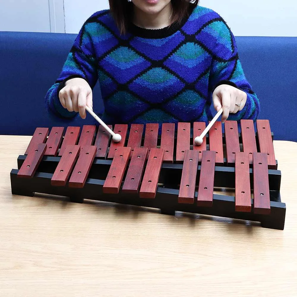 

Wooden Xylophone 25 Note Mallets Board Stand Percussion Instruments Early Educational Musical Instrument Children Adult Gift