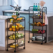 2/3/4 camada magro carrinho de armazenamento móvel estante unidade organizador slide para fora de armazenamento rolamento utilitário carrinho rack para cozinha banheiro