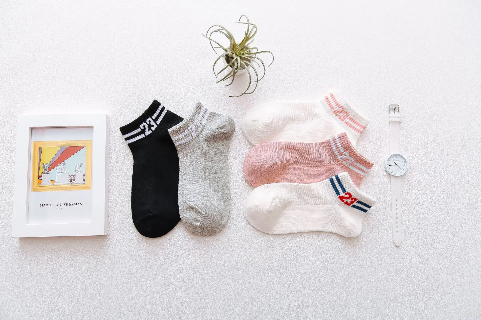 Mesh tou qi wa Children Spring And Summer Thin Short WOMEN'S Socks Polyester Cotton Sports Trend No-show Socks Women's with Numb