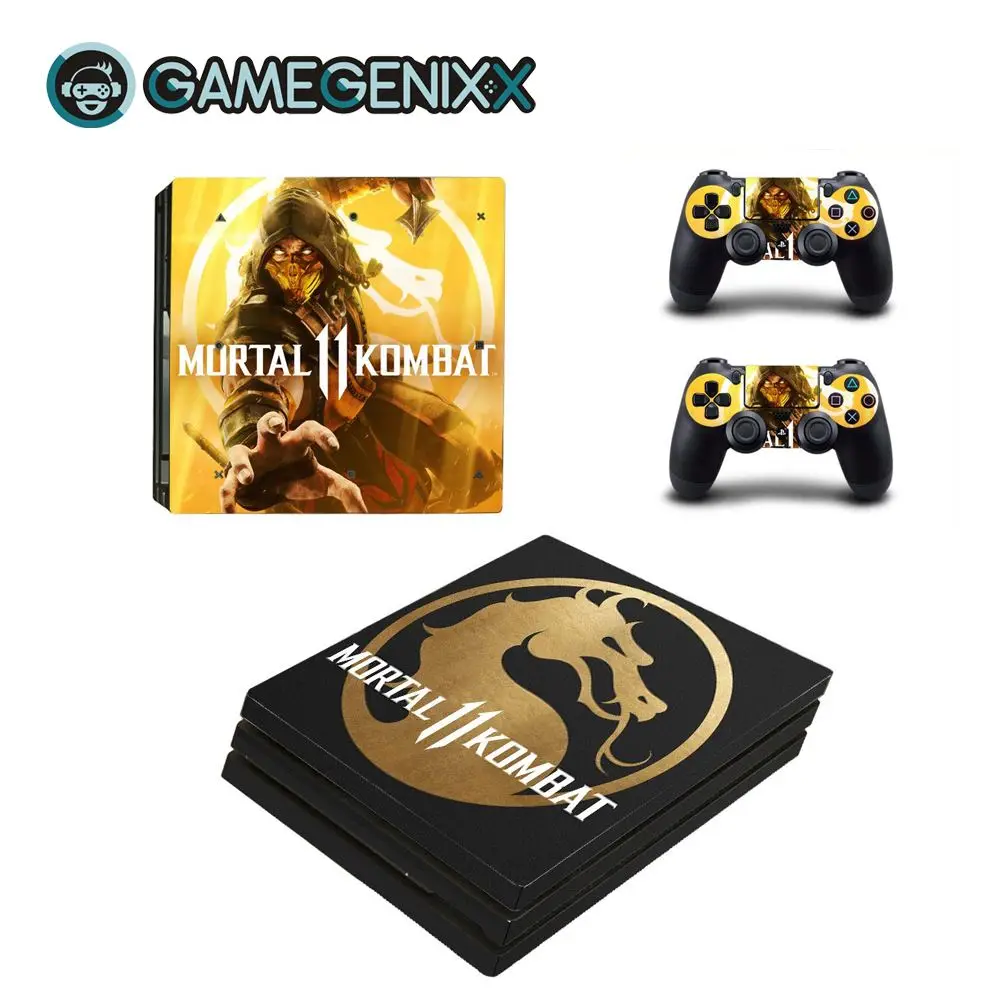 Mortal Kombat Защитная Наклейка на кожу GAMEGENIXX для консоли PS4 Pro и 2 контроллера-mmoral Kombat - Цвет: Mortal Kombat