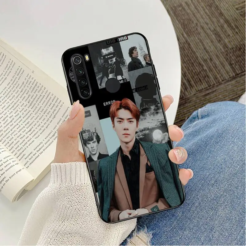 xiaomi leather case hard YNDFCNB EXO Mềm Điện Thoại Ốp Lưng Redmi Note 8Pro 8T 6Pro 6A 9 Redmi 8 7 7A Note 5 5A Note 7 xiaomi leather case cover Cases For Xiaomi