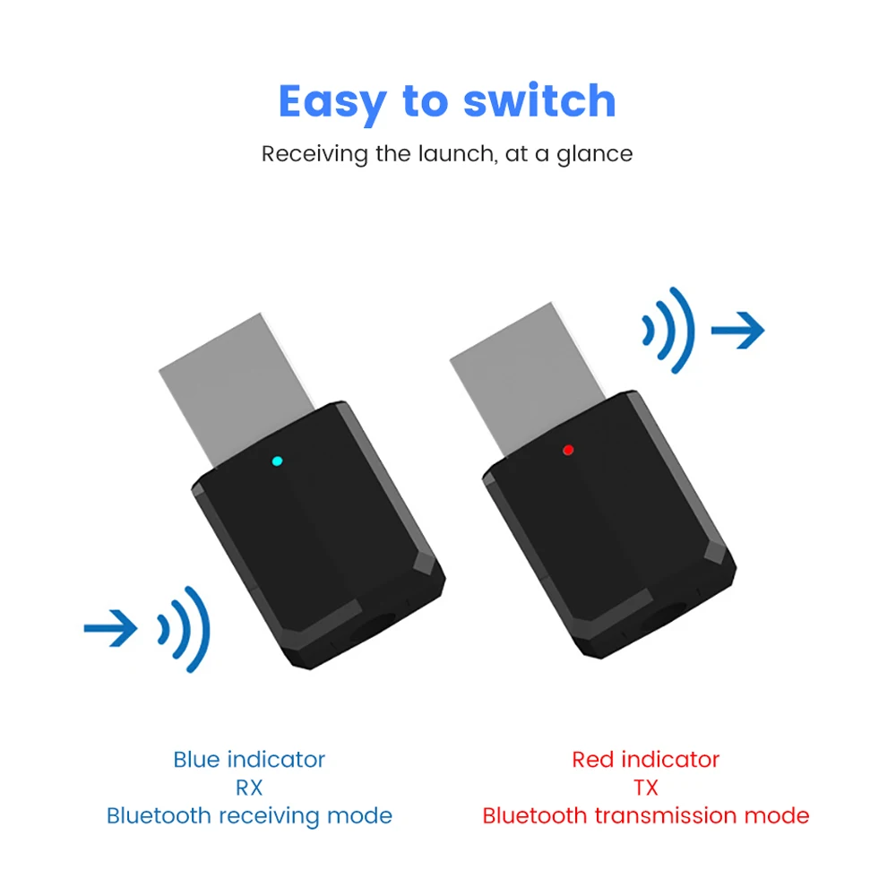 AOSHIKE Bluetooth 5,0 аудио передатчик и приемник адаптер 3,5 мм Aux USB ключ Bluetooth стерео наушники Динамик для ТВ ПК