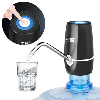 

Portable Touch-tone Wireless Rechargeable Electric Dispenser Water Pump with USB Cable/Blue Light for 4.5L-18.9L Barrelled Water