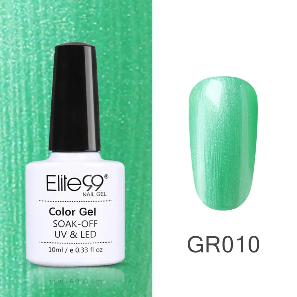 Elite99 Vernis Полупостоянный 10 мл Светодиодный УФ-гель замачиваемый пурпурный цвет светодиодный лак для ногтей нужна лампа отверждения Гель-лак - Цвет: GR010