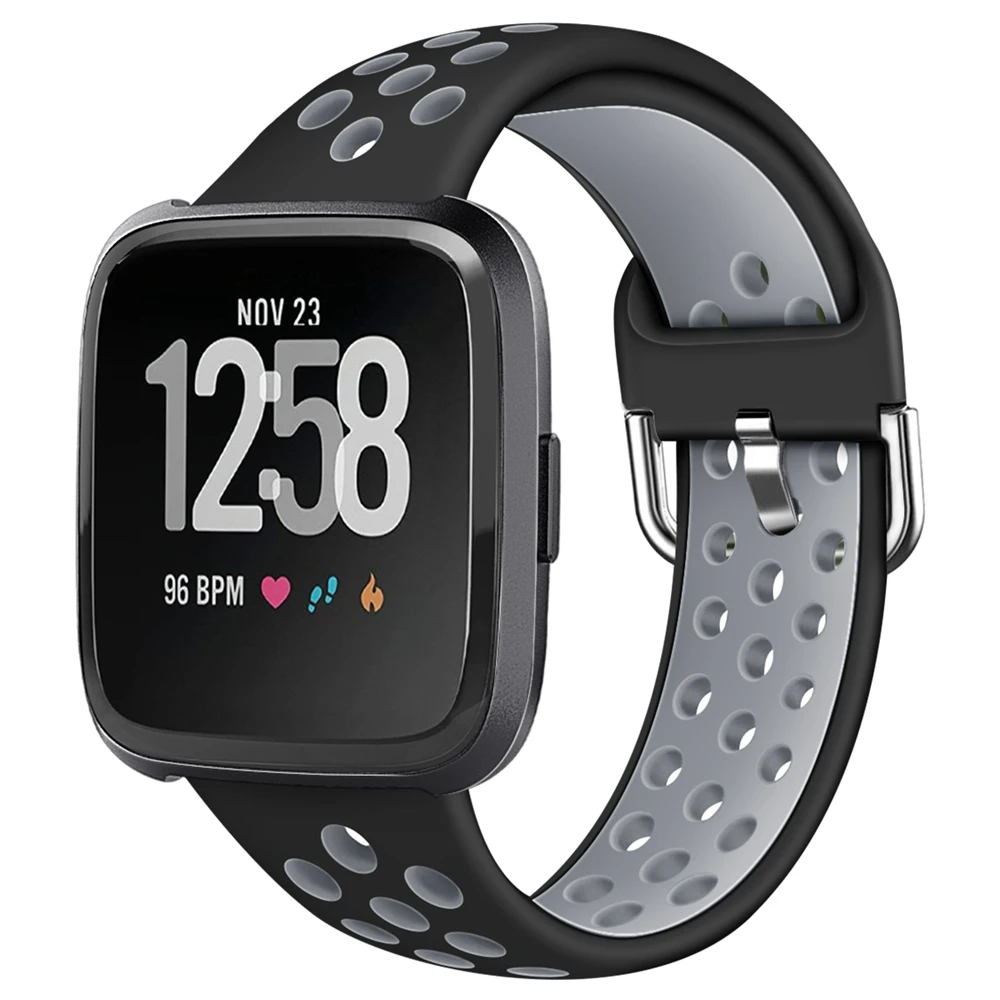 Hangrui для Fitbit versa ремешок Силиконовый ТПУ ремешок для Fitbit versa lite Браслеты Спортивный дышащий Браслет Смарт часы