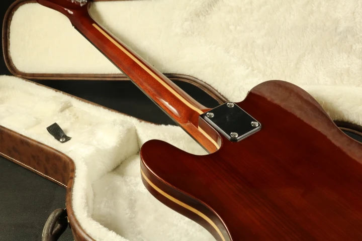 Custom Shop TL электрогитара пепел+ клен корпус коричневая отделка, струны через тело хорошее качество