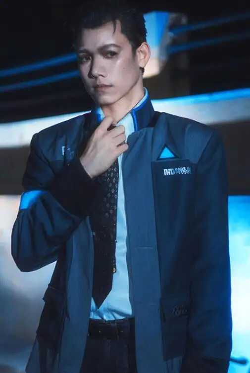 Gioco Detroit: Diventa Costume Cosplay Umano Connor Cosplay Uniform Men Jacket Rk800 Coat Jacket Regali Di Halloween Per Adulti