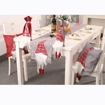 

1 X Christmas Table Runner Cover Cloth Tablecloth Home Decorations Burlap Dining