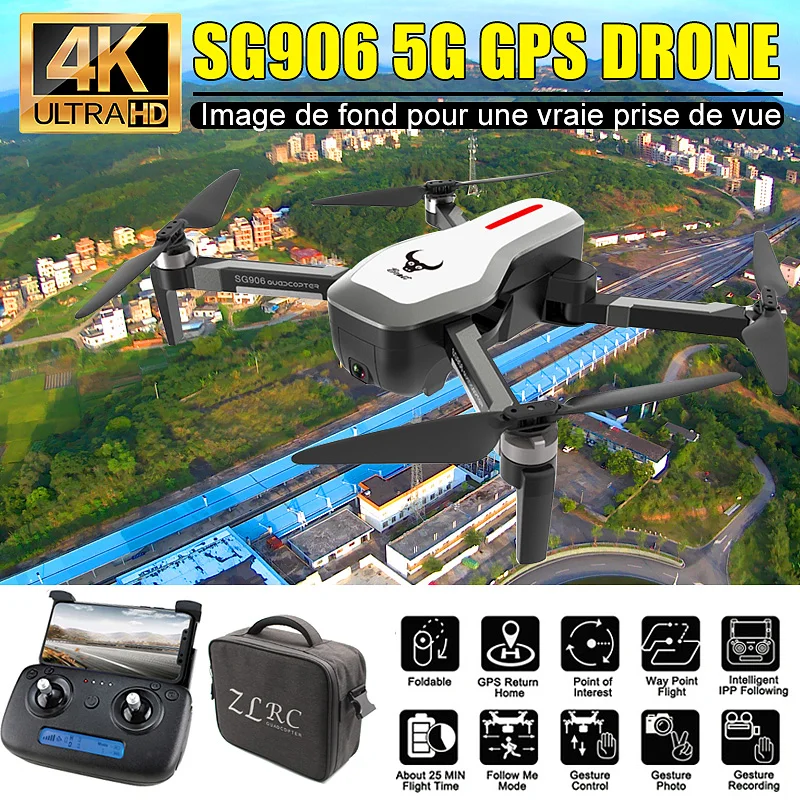 SG906 Дрон с двумя камерами gps 5G wifi FPV камера 4K Дрон селфи складной Радиоуправляемый Дрон с камерой дроны gps