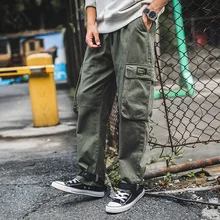 Красивые мужские брюки с карманами и эластичной резинкой на талии, зеленые шаровары в стиле хип-хоп, спортивные штаны, повседневные брюки для бега, мужские M-3XL