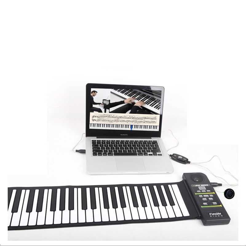 TravelPianoFoldable88KeysFlexibleSoftElectricDigitalRollUp