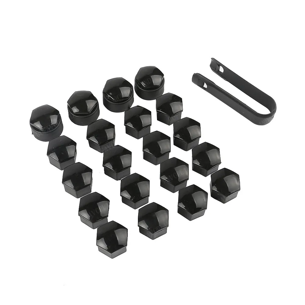 4x Theft-Proof Locking Cap 25mm + 16x Wheel Lug Nut Cap17mm Set 321601173A 4F0601173A 8D0012244A For Golf 1994-1999 For A1 A4