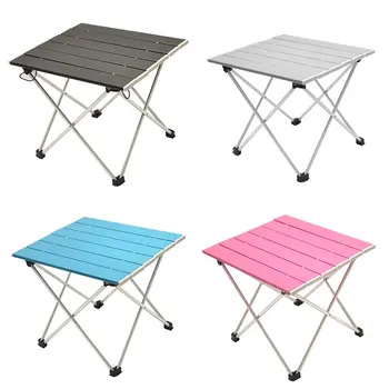 

Portable Folding Aluminum Roll Up Table Lightweight Outdoor Camping Picnic Simple Furniture Camping Table Tea Table