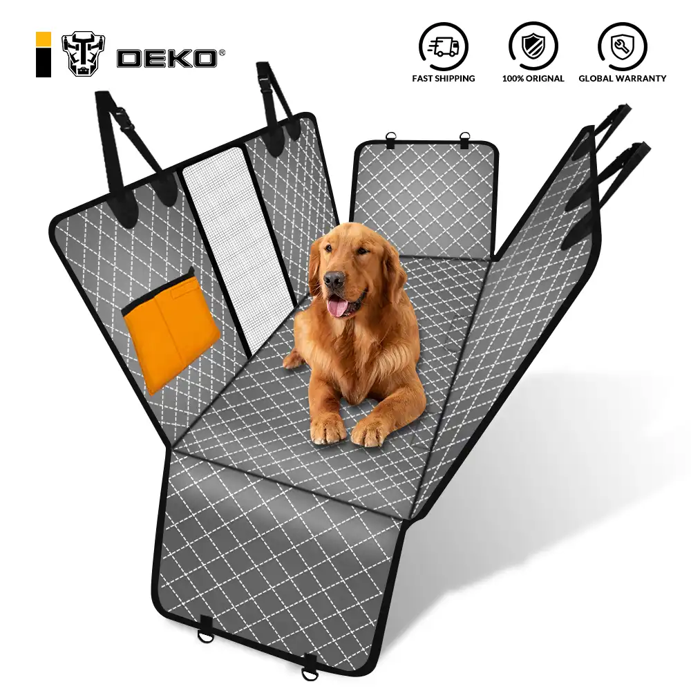 Deko犬のカーシートカバー表示メッシュペットキャリアハンモック安全プロテクター車のリアバックシートマットジッパーとポケット旅行 犬のキャリア Aliexpress