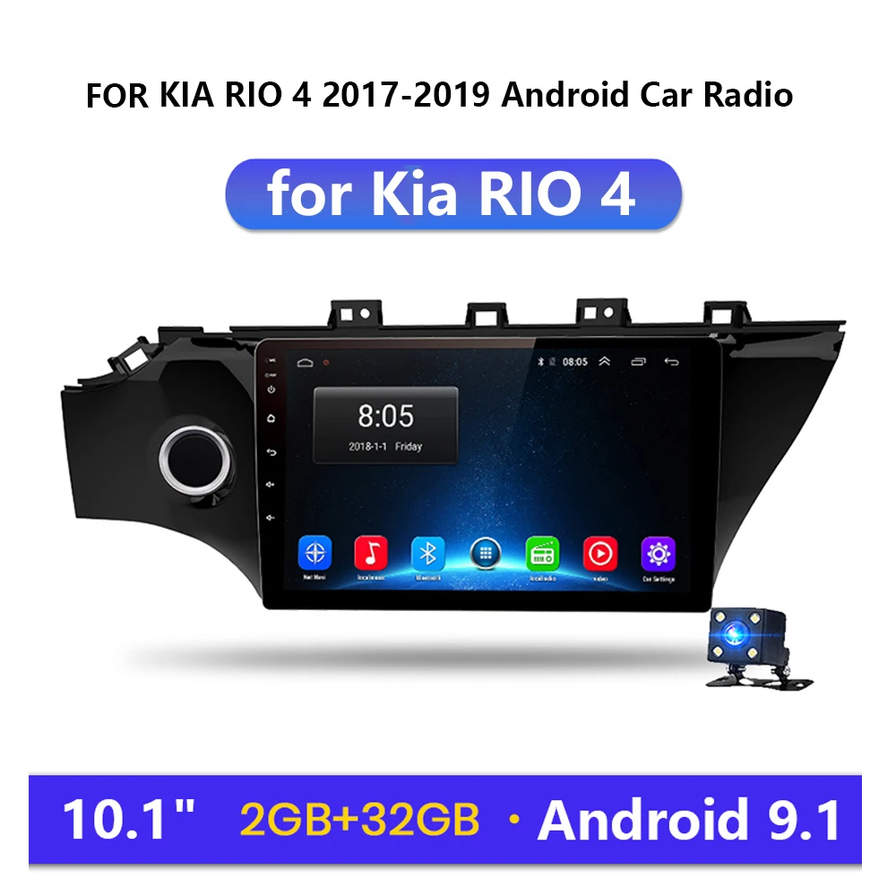 Автомагнитола 2DIN мультимедийный видеоплеер на Android 10 1 с gps навигацией для Kia RIO 4 Rio