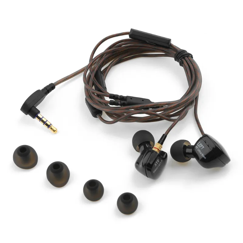 KZ ATR медный драйвер HiFi спортивные наушники 3D тяжелый бас Заушное крепление наушников в ухо наушники для бега с микрофоном