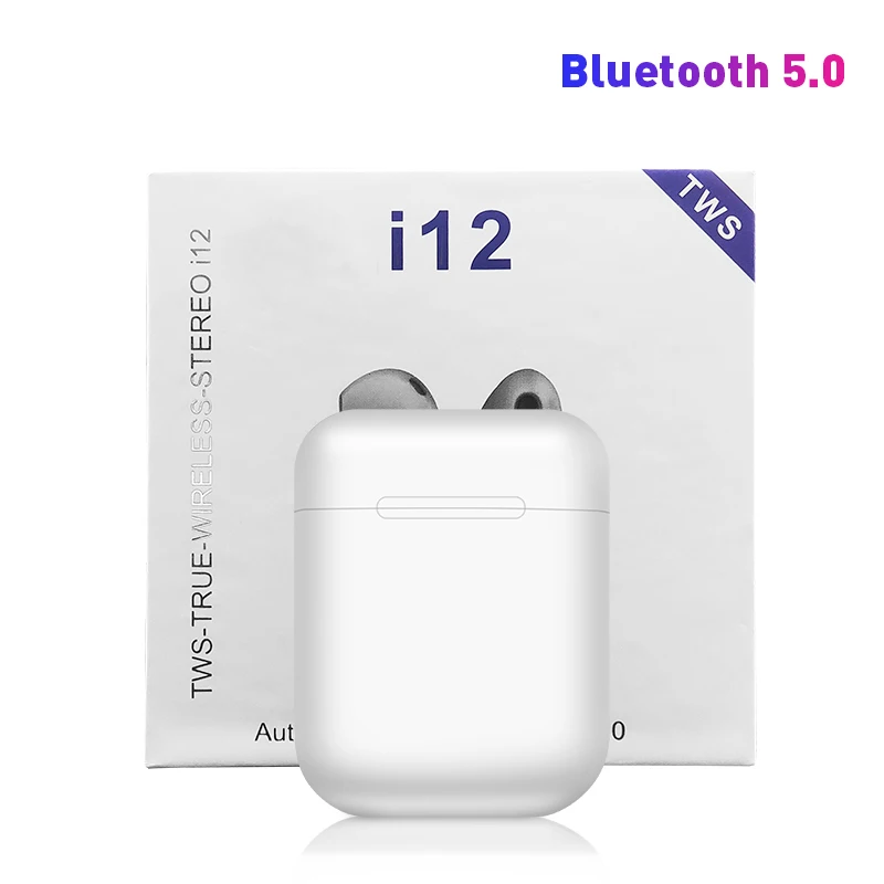I12 TWS беспроводные Bluetooth наушники V5.0 сенсорное управление мини наушники супер бас гарнитура наушники спортивные портативные