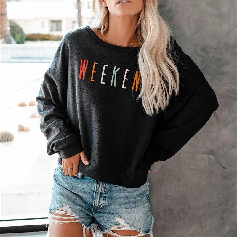 Женская футболка Женская Осенняя рубашка с длинным рукавом плюс размер принт Повседневная Женская одежда