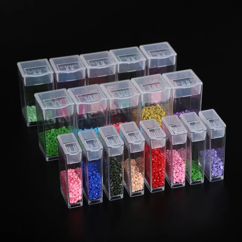 32/56/64 Grids 5D Diamond Painting Storage Box Plastic Diamond Tools Embroidery Accessories Rhinestone Beads Storage Containers