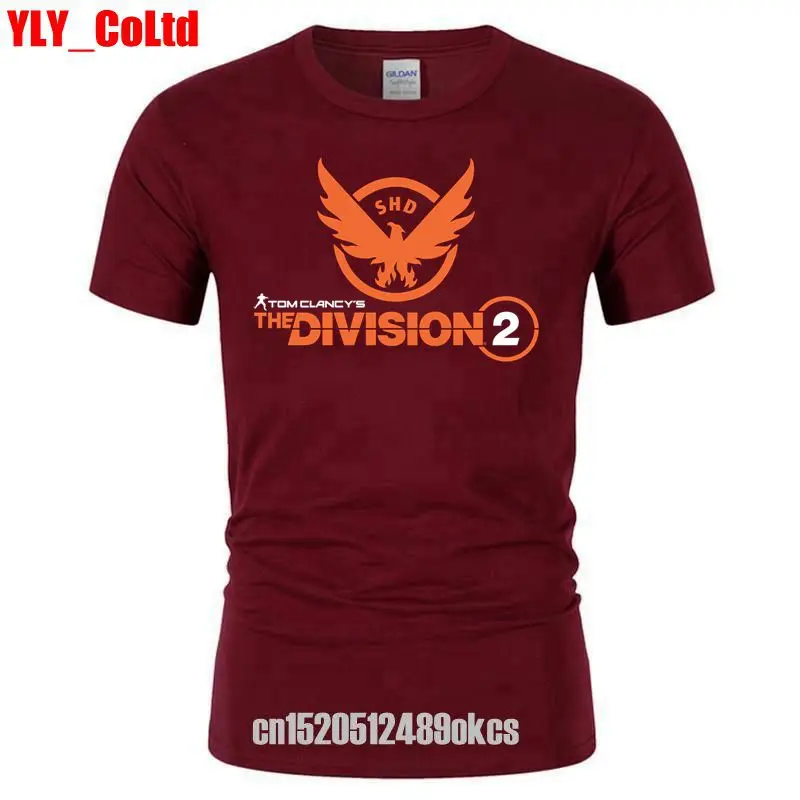 

Men's T Shirt The Division 2 Tom Clancy's SHD PS4 Xbox PC Games Tee/TShirt/Shirt Male Hip Hop Funny Men Game Women Tee TShirts