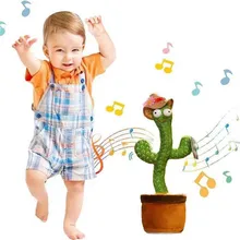 2022 Singing Cactus Dancing Electronic Plush Toys Twisting Singing Dancer Talking Novelty Funny Music Christmas Gifts Bluetooth