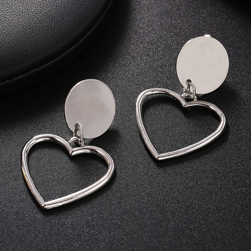 Heart Shape Clips Earring for Women Charm Wedding Ear Clips Jewelry Party Statement Earring ear clip earrings,clip earrings,ear clip