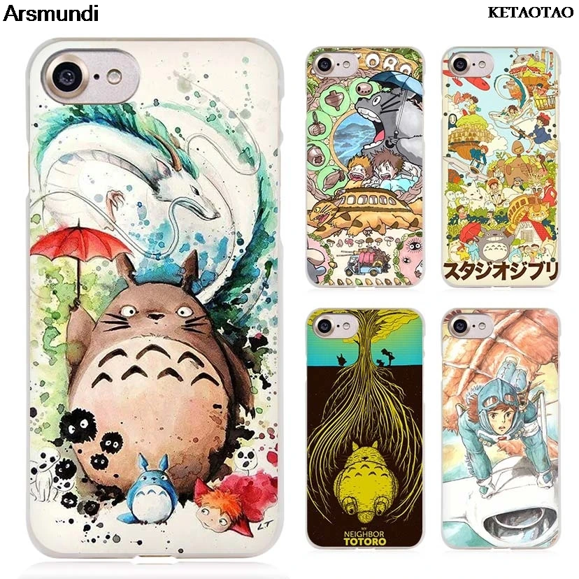 KETAOTAO Studio Ghibli Ghiblies totoro чехлы для телефонов iPhone 4S SE 5C 5S 6S 7 8 Plus X Чехол кристально