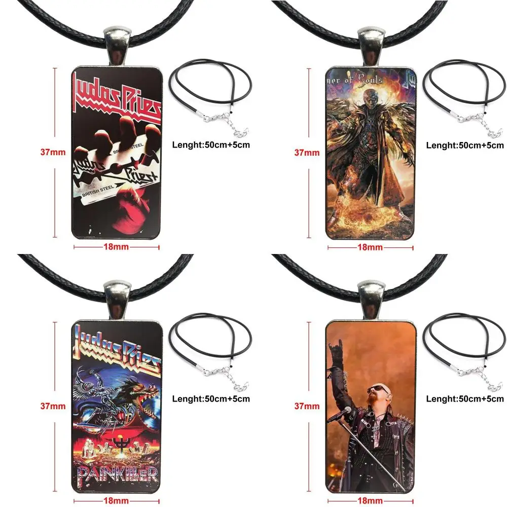 Rob Halford Judas Priest Band For Men Women Party Gift Necklace Fashion Long Chain With Rectangle Jewelry | Украшения и