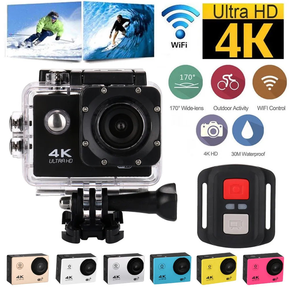 Экшн камера F61 Ultra HD 4K/30fps Wi Fi ЖК экран 2 0 дюйма водонепроницаемая|Камеры для охоты| |