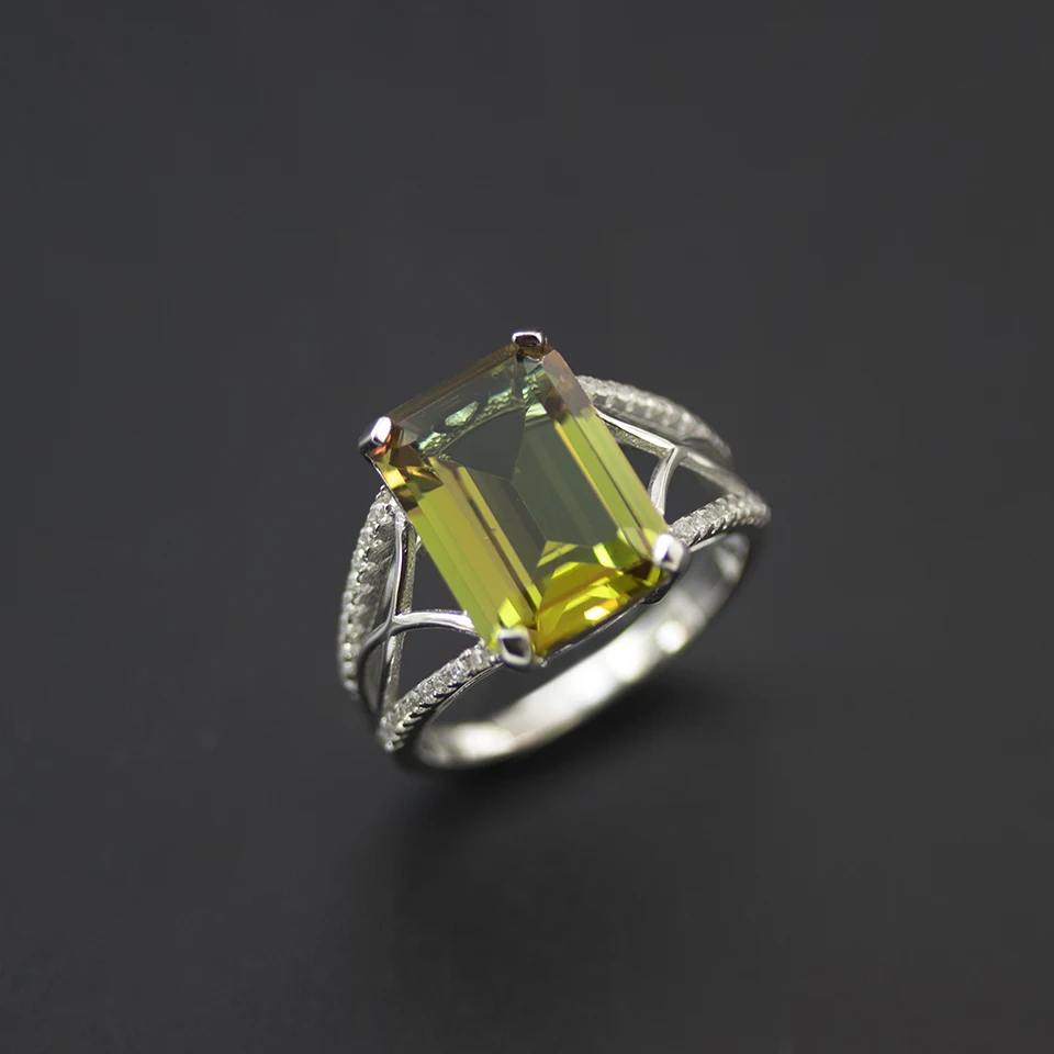 Кольцо Bolai Zultanite, 925 пробы, серебро, меняющее цвет, нано-диаспора, изумрудная огранка, драгоценный камень, хорошее ювелирное изделие для женщин, обручальные кольца